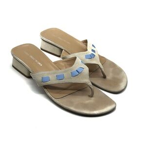 Gioia Dell’Acqua Woven Heeled Thong Sandals‎